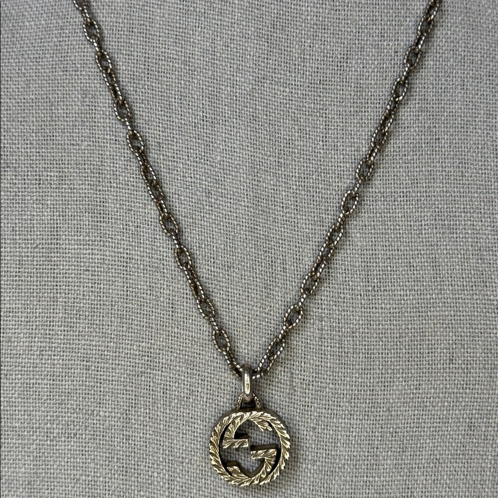 Gucci Sterling Silver Interlocking G Necklace – 17" - Picture 3 of 6